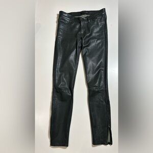 J Brand Leather Skinny Pants – Size 27 Stretch Lamb Leather, Very Good Condition
